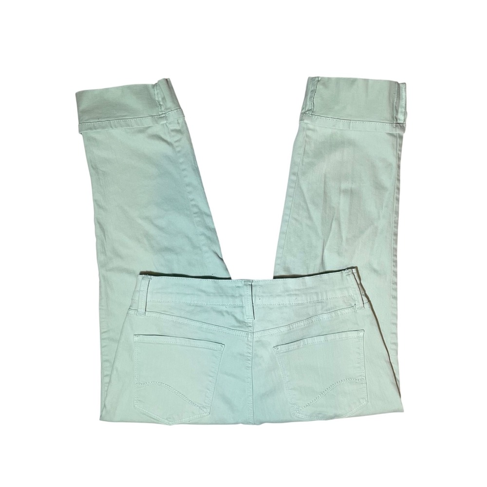 NYDJ Briella Capri Mint Green Stretch Denim Cuffed Cropped Jeans Womens Size 8 - Picture 2 of 7